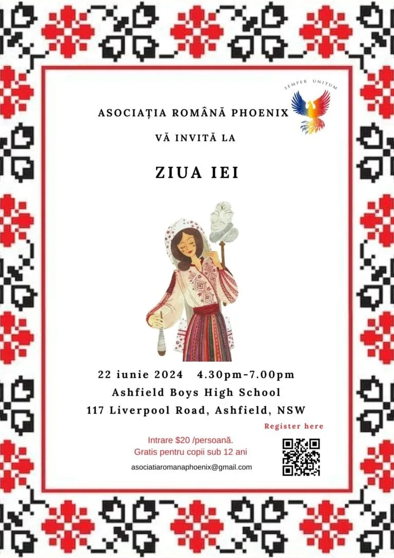 SĂRBĂTOAREA IEI, UN EVENIMENT CULTURAL ÎN PREMIERĂ ORGANIZAT DE ASOCIAȚIA ROMÂNĂ PHOENIX DIN SYDNEY