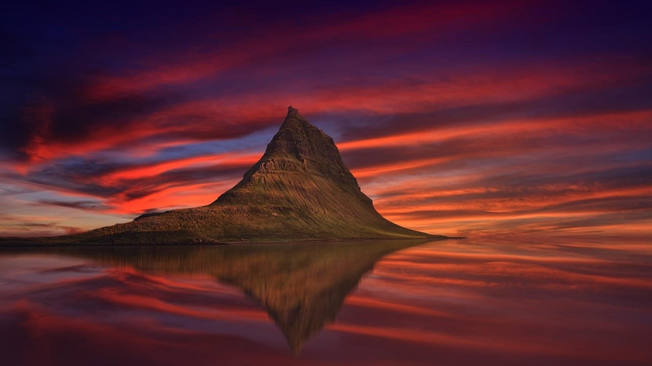 kirkjufell, iceland, mountain, abenrot, sunset, dusk, dawn, sky, evening, waters, landscape, reflection, afterglow, mirroring, water, nature, lake, evening sky, mood, abendstimmung, clouds, morgenrot, sunrise, magic, nature wallpaper, iceland, iceland, iceland, iceland, iceland, magic